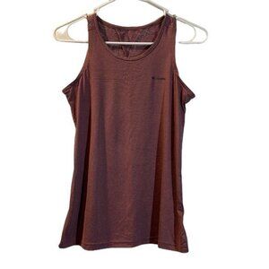 Columbia Heather Red Tank Top Open Hole Back Active Top Size Med EUC #4508